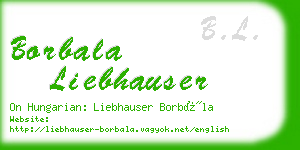 borbala liebhauser business card